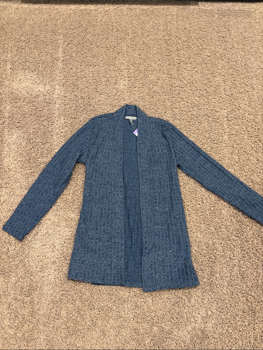 Marc New York Blue Knit Open-Front Cardigan